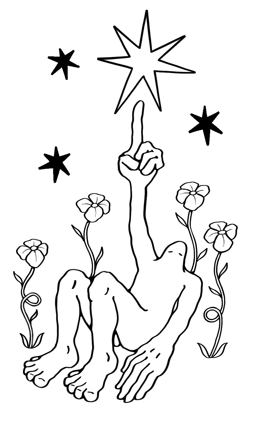 gustavatatt-figure-flowers-stars